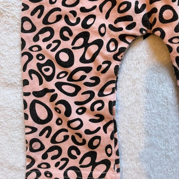 Baby Leopard Print Pants 3-9M Pink Black Animal Print GUC - Picture 13 of 15